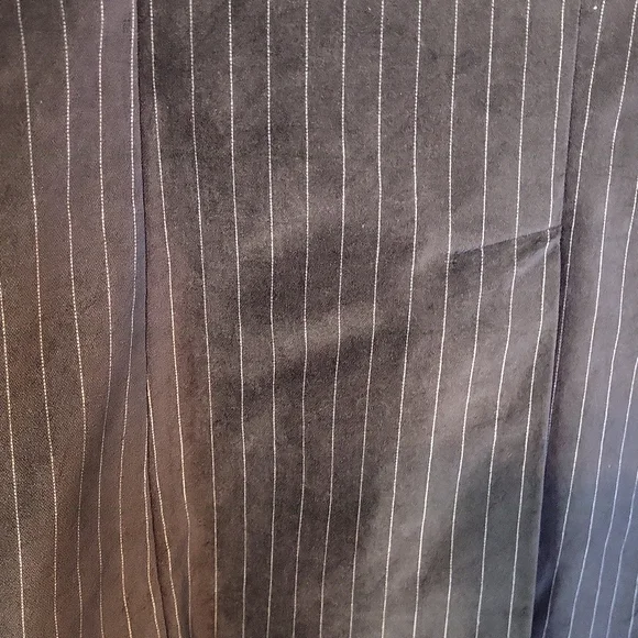 BOSS Hugo Boss Gray Pinstripe Velvet Slim Fit Dark Gray Light Gray Blazer 40R